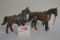 Pair of Pot Metal Western Horses