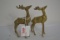 Pair of Brass Stags