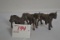 Group of Pot Metal Minatare Horses with Saddles