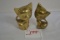 Pair of Brass Kittens