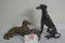 Group of 3 Metal, Pot Metal, and Composite Dogs; One Marked JL2627
