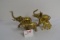 Group of 4 Brass Elephants