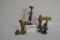 Group of Brass and Iron Figurines including Hobo Bottle Opener