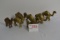 Group of 6 Miniature Brass Camels