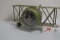 Contemporary Metal Airplane Battery-Operated Table Clock; 4-1/2
