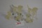 Group of 5 Clear Resin Family of Dogs