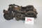 Cast Iron Vintage Motorcycle and Sidecar