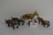 1 Lot of 8 Brass and Pot Metal Souvenir Mules including Missouri, Colorado, Etc.