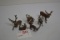 Group of Vintage Pot Metal Handpainted Mini Elk Figurines; Made in Japan