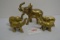 Group of Brass Elephants; 4