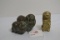 Pair of Brass and Copper Dog Figurines