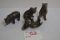 Group Metal and Brass Bear Figurines