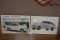 Pair of Plastic Framed Vintage Car Prints; 18
