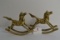 Pair of Brass Rocking Horses