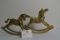 Pair of Brass Rocking Horses