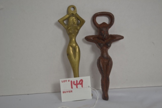 Pair of Brass and Metal Bottle Openers