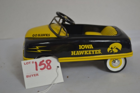 Crown Vees No. 7174 Iowa Hawkeye 1948 BMC CT Convertible Miniature Pedal Car Bank; 1 of 5000