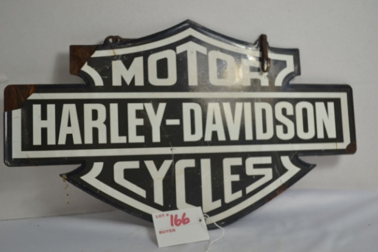 Harley Davidson Motorcycles Metal Sign; Some Flaking