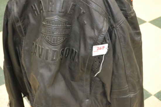 Leather Genuine Harley Davidson Jacket; Size Large