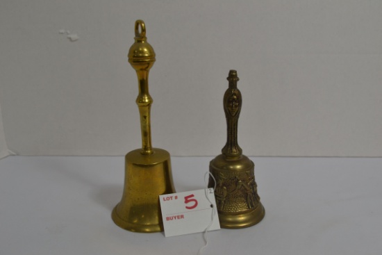 Pair of Brass Bells; 7" and 5"
