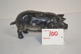 Vintage Cast Iron Still Pig Bank