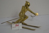 Brass Snow Skier