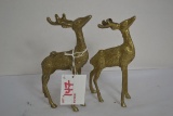 Pair of Brass Stags