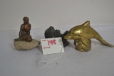 1 Lot of Brass and Pot Metal Figurines