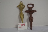 Pair of Brass and Metal Bottle Openers