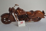 Custom-Made Handcarved Wooden Motorcycle