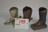 Pot Metal Cowboy Boot Toothpick Holders