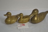 Trio of Brass Ducks