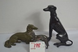 Group of 3 Metal, Pot Metal, and Composite Dogs; One Marked JL2627