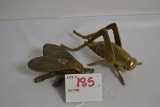 Brass Grasshopper and Fly Ashpot