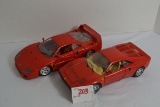 Bburago 1/18 Scale 1987 Ferrari F40 and Bburago Metal 1/18 Scale 1984 Ferrari GTO