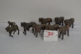 1 Lot of Miniature Pot Metal Horses
