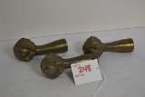 Group of 3 Brass Clawfooted Eagle Table Feet