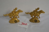 Pair of Metal Pony Express Riders from Patee House Museum, St. Joseph, MO