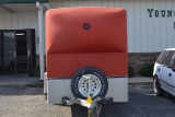 Wells Cargo 10' Aluminum Enclosed Single Axle Trailer w/Fold Down Tailgate, Side Door; Red in Color;