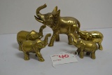 Group of Brass Elephants; 4