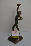 Paul Hersel? Nude Dancer Metal Statue; 10-1/2