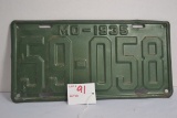 1935 Missouri License Plate