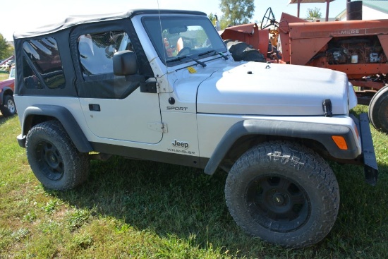 2003 Jeep Wrangler, 2 Door, 4.0L Engine, 5 Speed, Silver