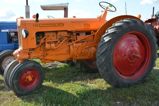 1953 Minneapolis Moline ZB, New Battery, Runs Good, Good Paint, 13.6-38 Tires @30%