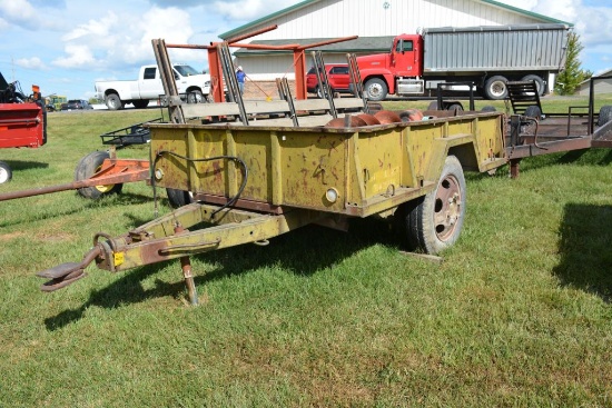 78"x 9'5" Single Axle Military Dump Box Wagon, Good Shape