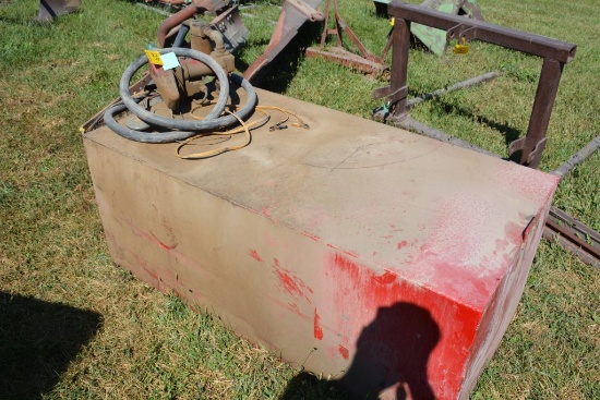180gal Diesel Fuel Tank, 12v Pump, Works, Red Fuel