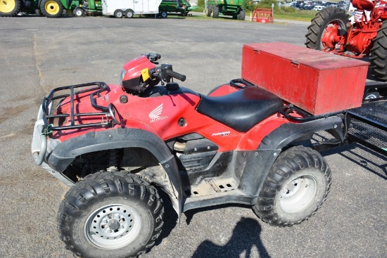 Honda Foreman EX, 4x4, P/S, Like New Tires, Good Seat, Wooden Tool Box, Receiver Hitch, 641 Hours, 2