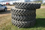 Set of 4 Spray Bib VF 380/90R46 Tires On Rims For RG1300 Spreader