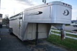 2003 South Classic Stock Trailer, 24', All Aluminum, 3 Compartment, Gooseneck, 7.50-R16 Tires @ 20%,
