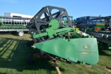 John Deere 925F Grain Head, Poly Snouts, Stainless Steel Floor, Full Finger With Some Fingers Missin